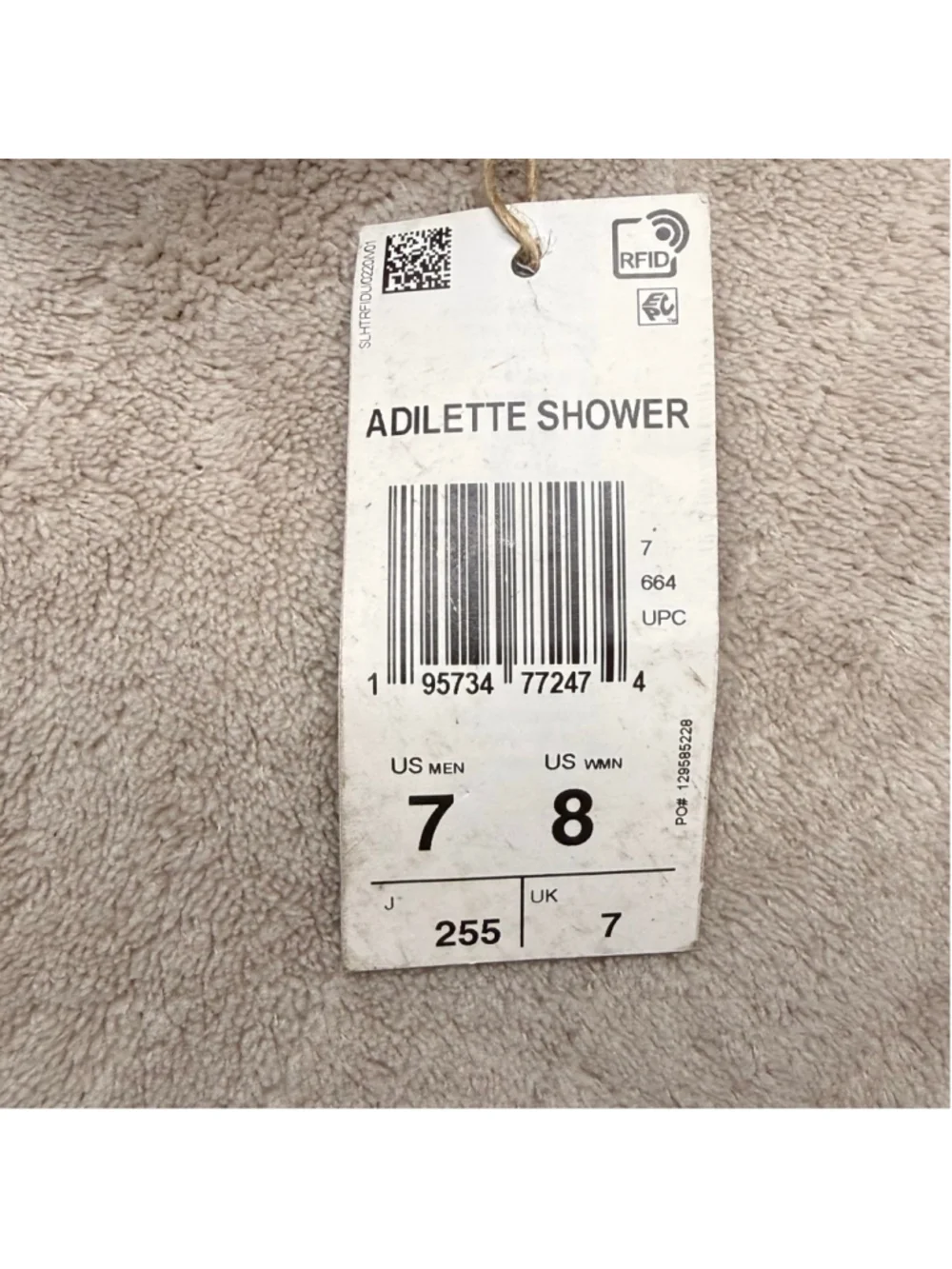Unisex Adidas Adilette Shower Black White Sandals Men 7 Women 8